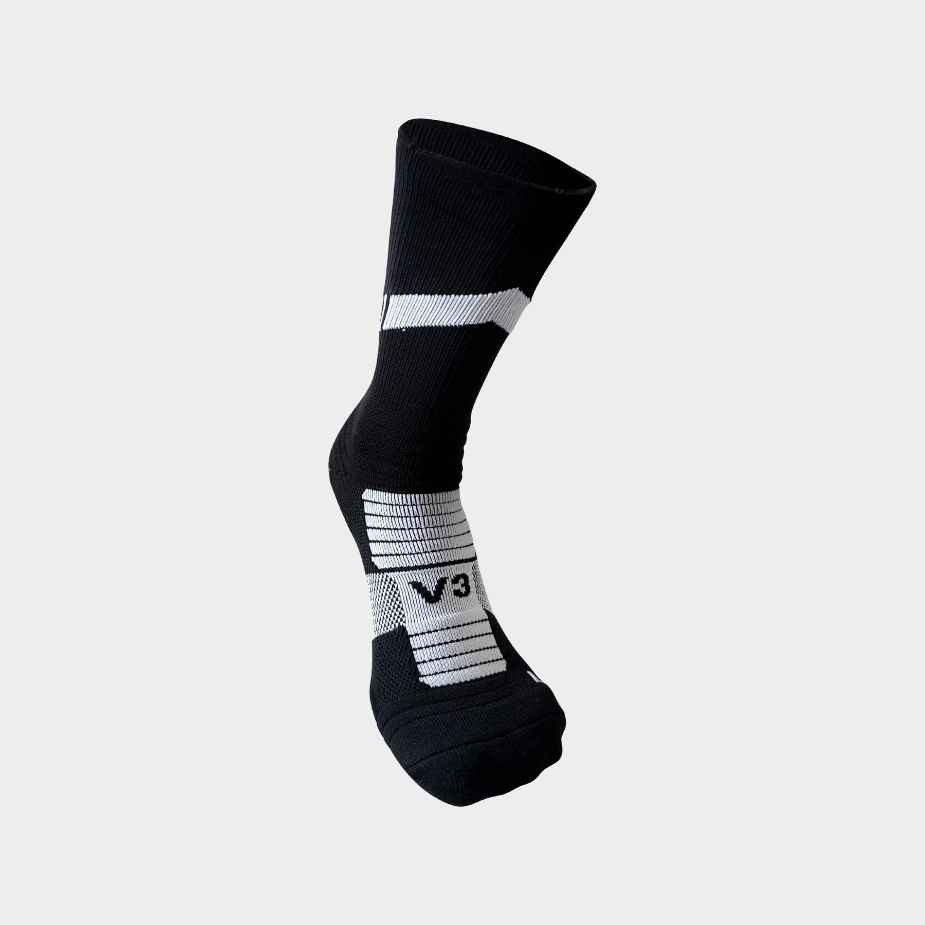 Pearsox Grip Socks Basketball, Football, Hockey Gripper Crew Socks USA (Black) Medium