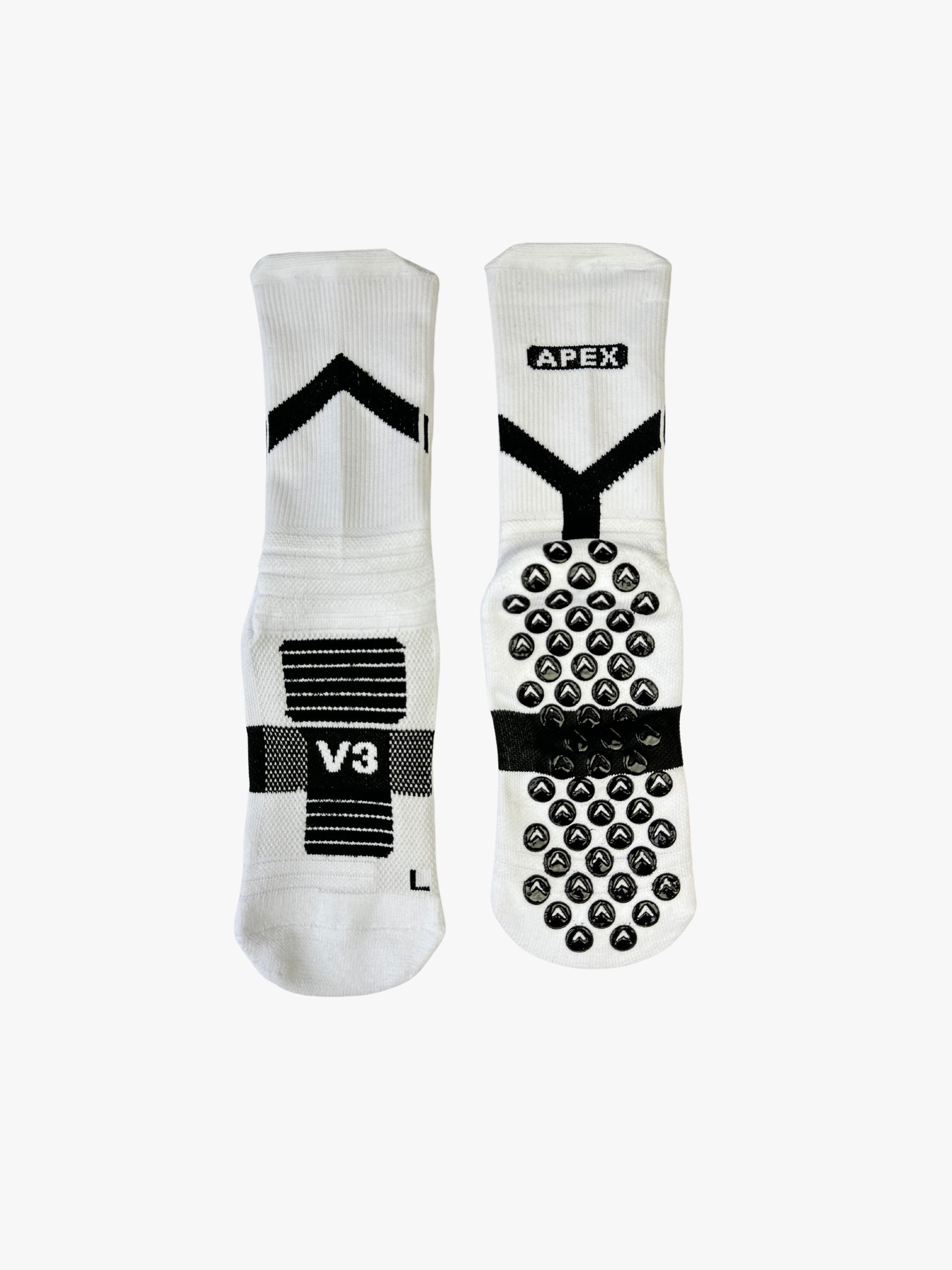 White Grip Socks V3